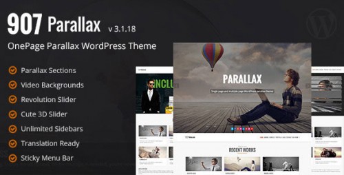 Nulled 907 v3.1.18 - Responsive WP One Page Parallax snapshot