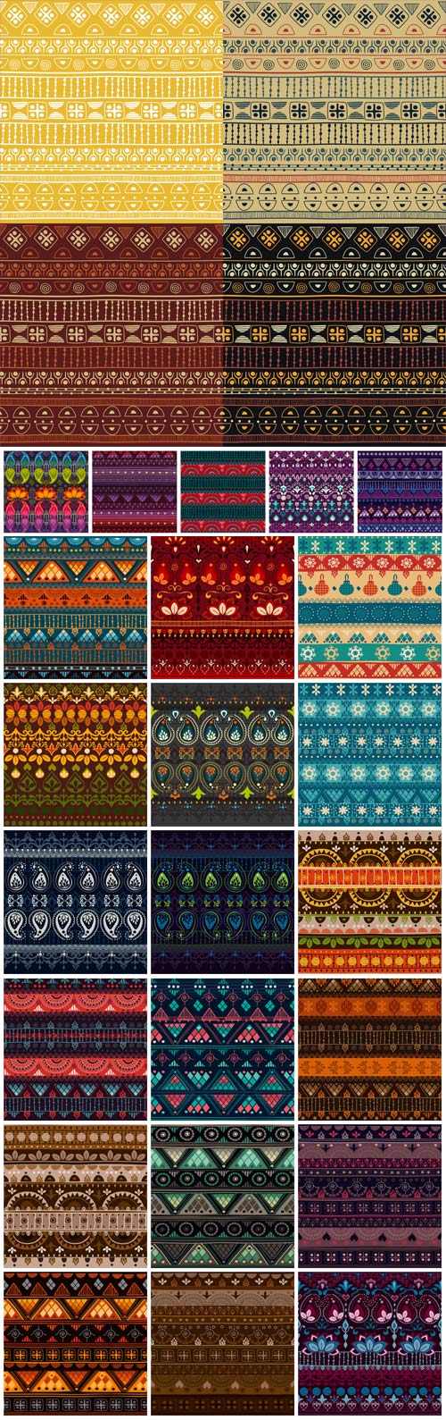 Set of vector backgrounds with different patterns