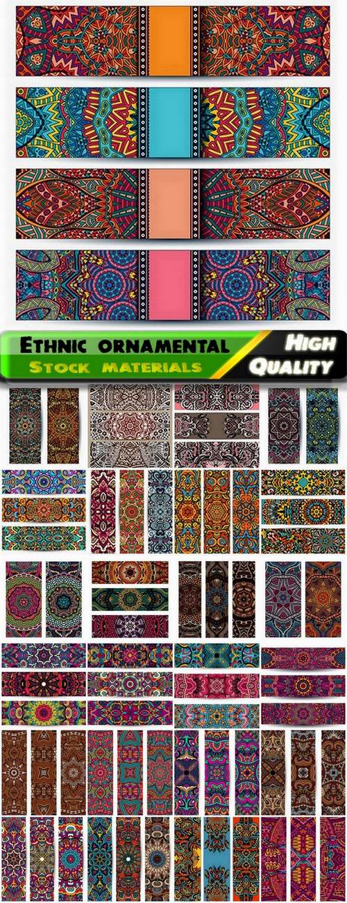 Ethnic and tribal ornamental banners and headers - 25 Eps