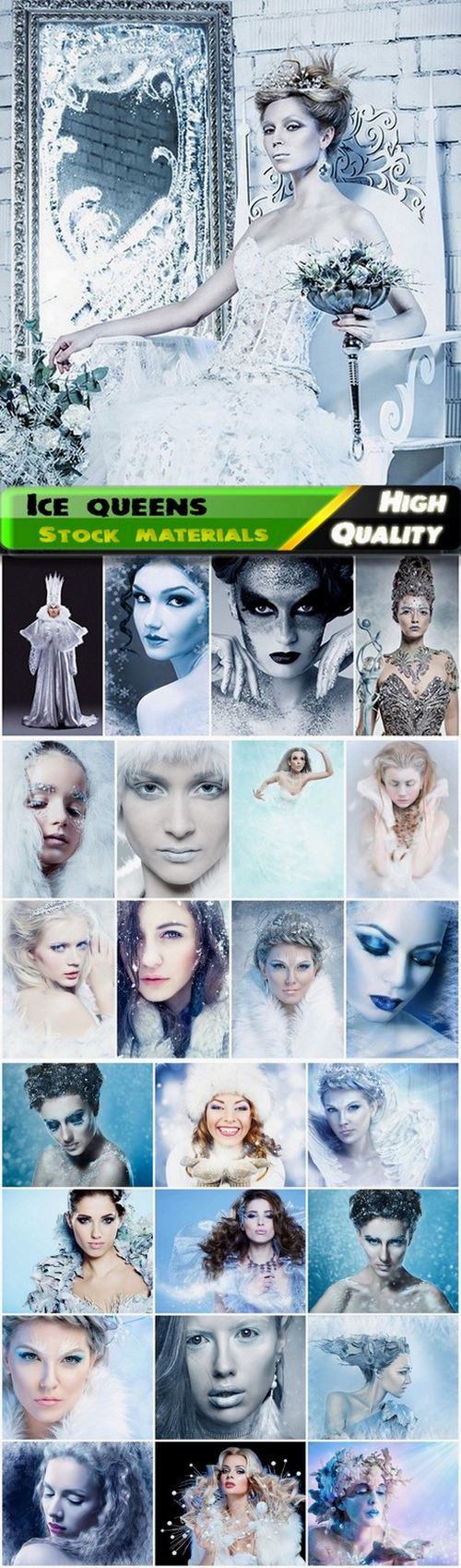 Ice queen and women with cold makeup - 25 HQ Jpg