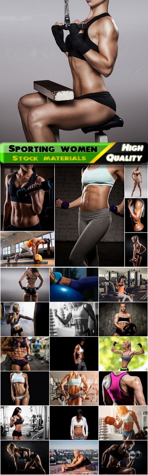Sporting women with muscles in the gym - 25 HQ Jpg