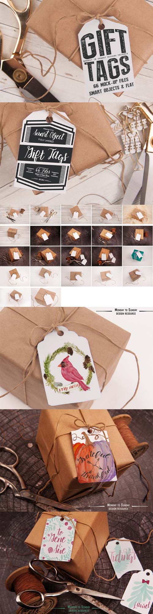 Gift Tag Mock Ups- Smart Objects 5