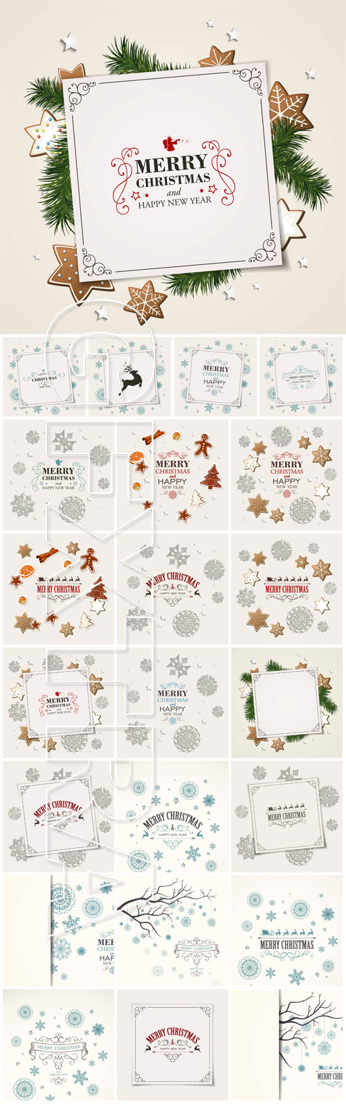 Christmas vector 2016 background with winter elements