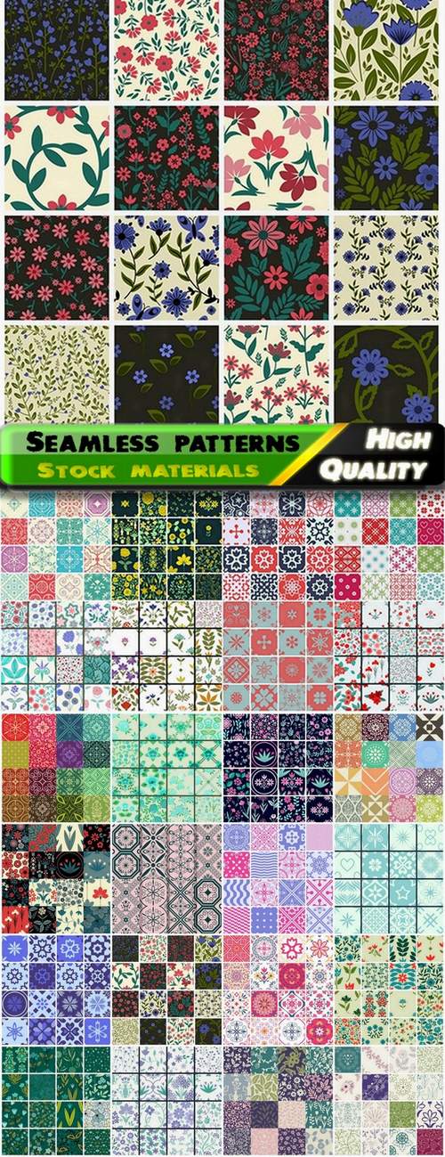 Abstract  Seamless patterns in vector set from stock #35 - 25 Eps