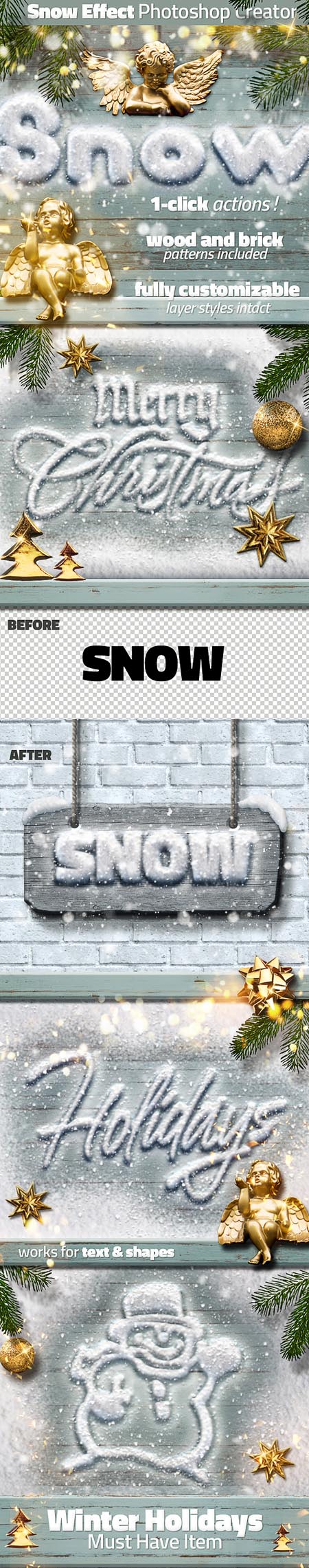 GraphicRiver - Snow and Wood Photoshop Winter Sign Creator 13933478