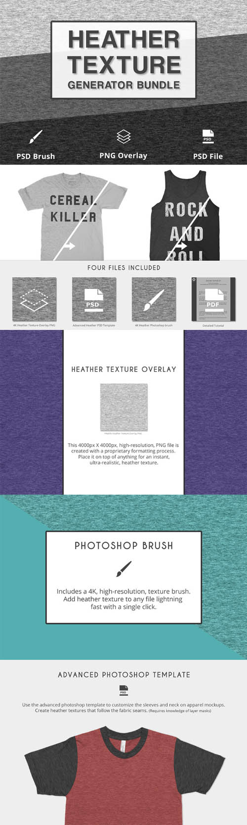 Heather Texture Bundle 413825 (Creativemarket)