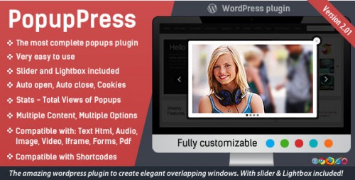 NULLED PopupPress v2.1.8 - Popups with Slider & Lightbox for WP  