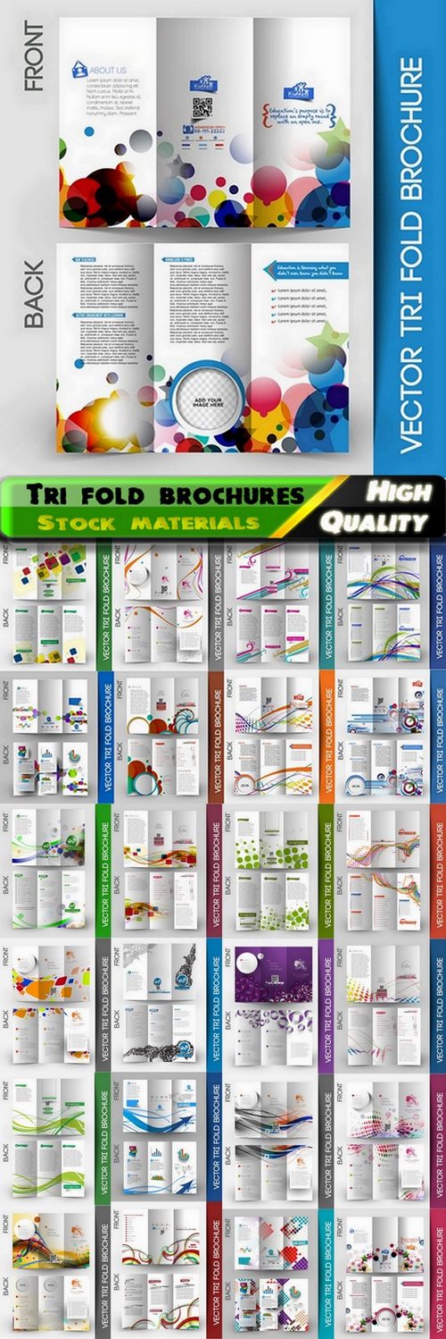 Tri fold brochure and business flyer - 25 Eps