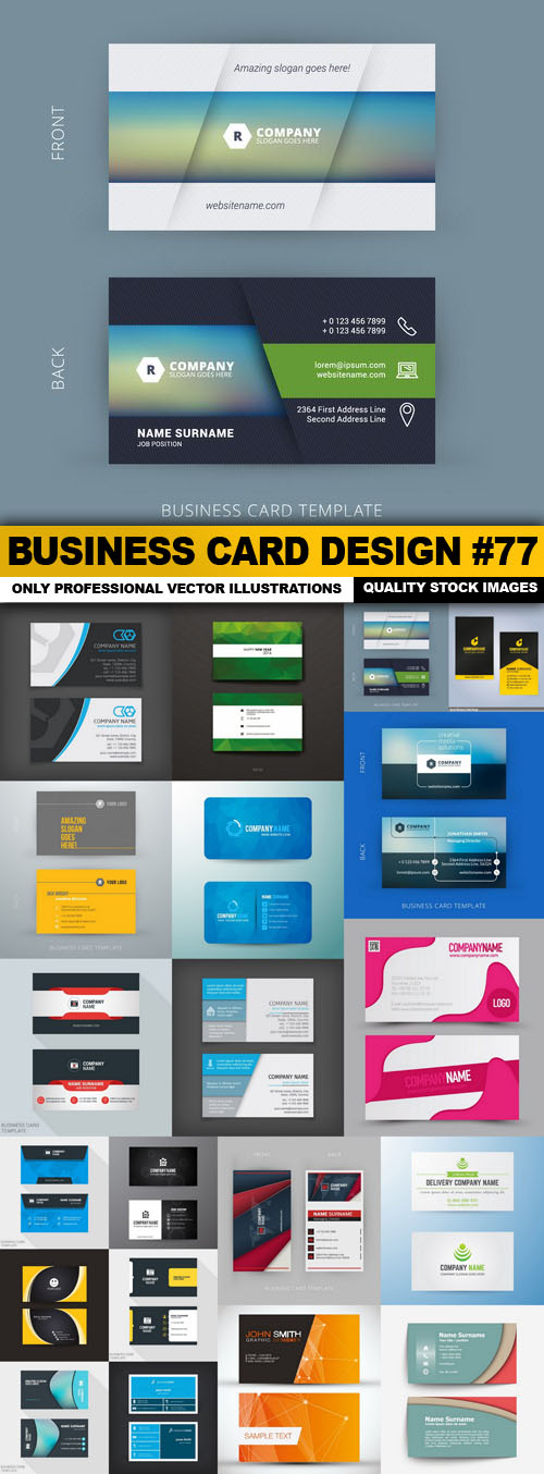Business Card Design #77 - 20 Vector