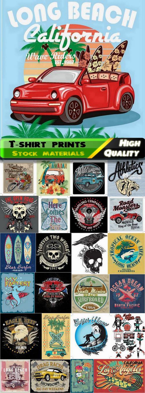T-shirt prints design in vector from stock #78 - 25 Eps