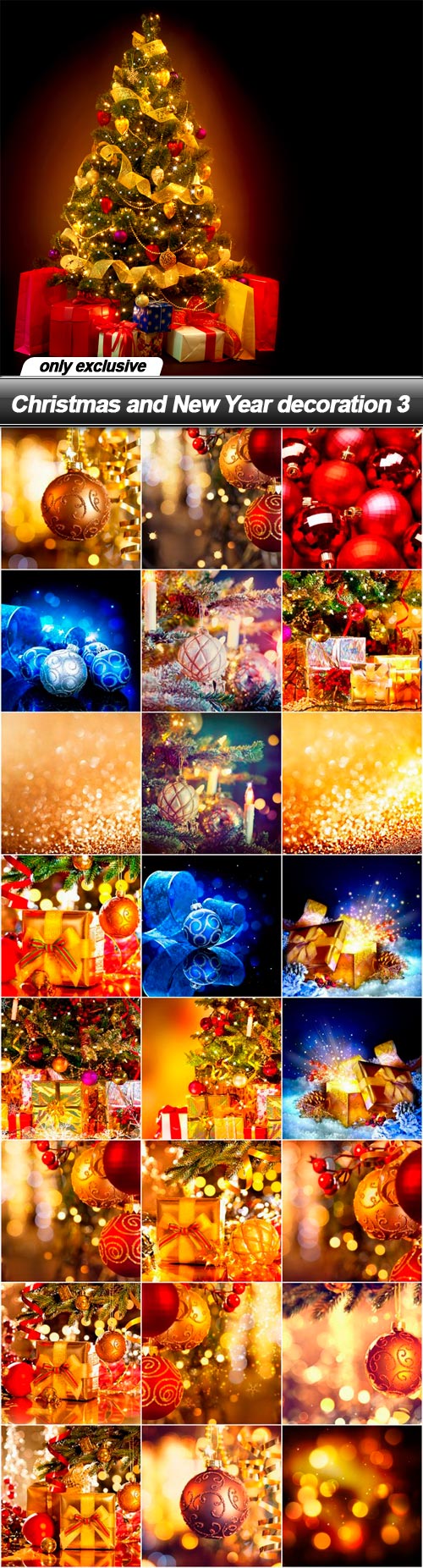 Christmas and New Year decoration 3 - 25 UHQ JPEG