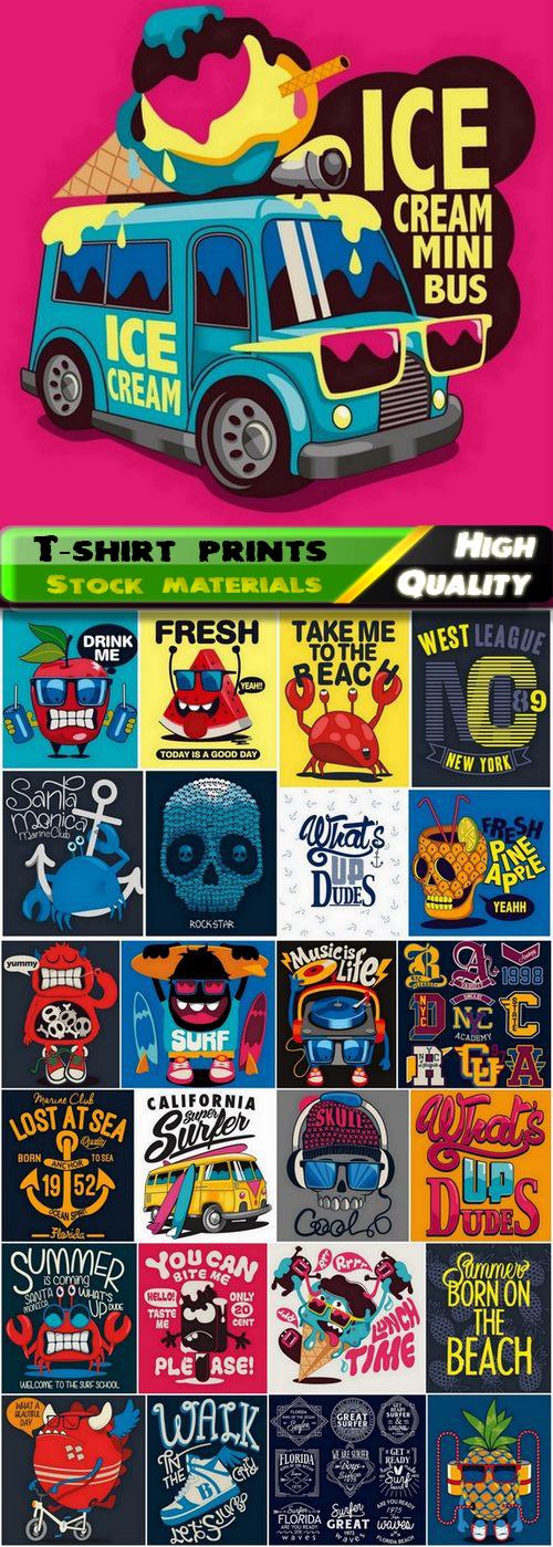 T-shirt prints design in vector from stock #79 - 25 Eps
