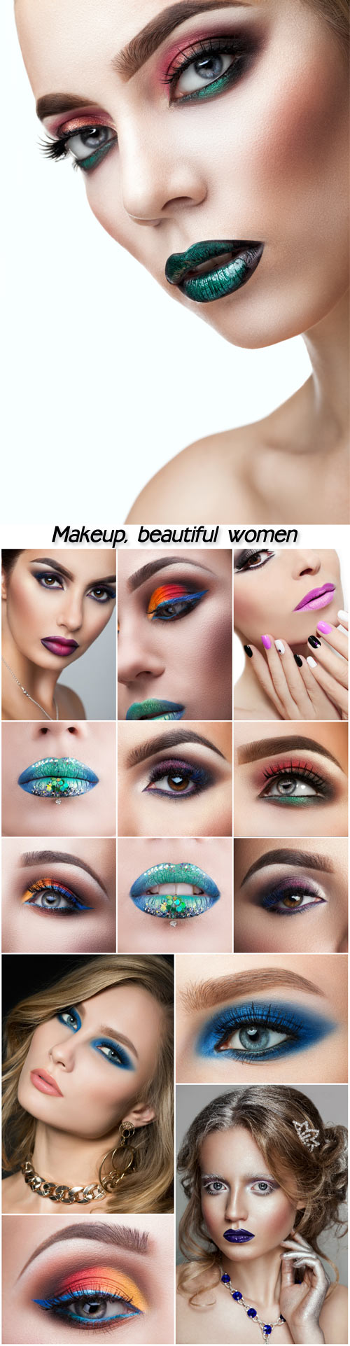 Makeup, beautiful and fashionable women