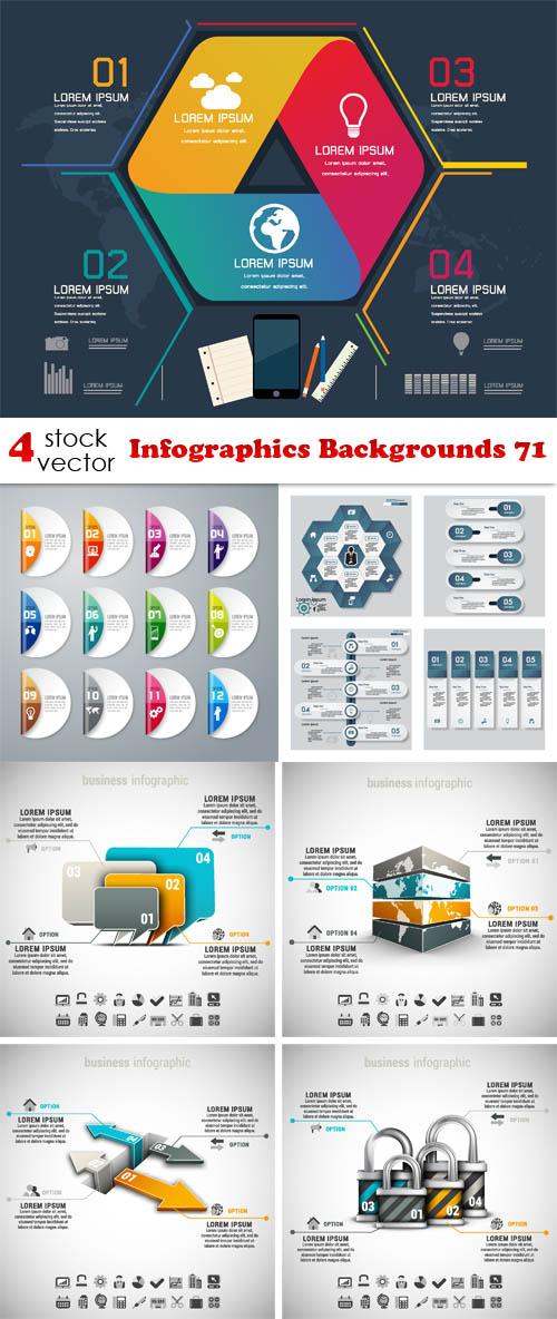 Vectors - Infographics Backgrounds 71