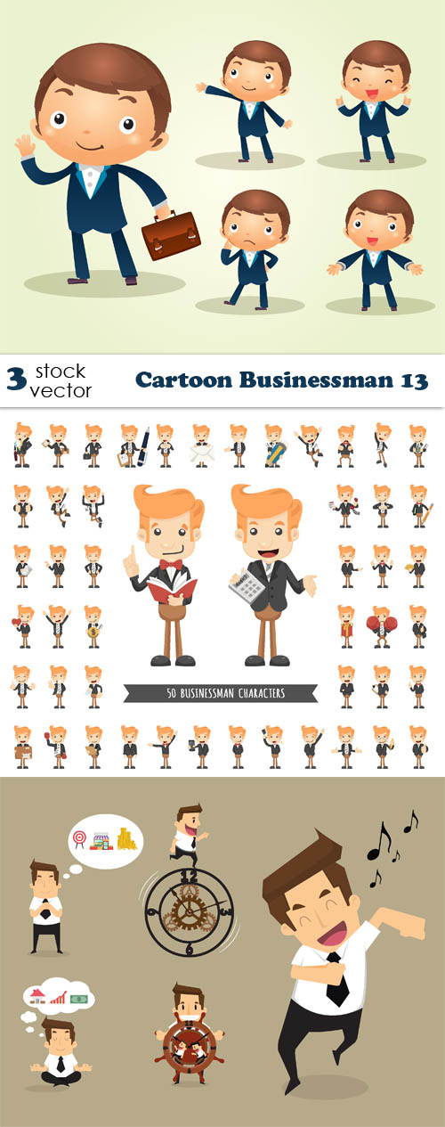Vectors - Cartoon Businessman 13