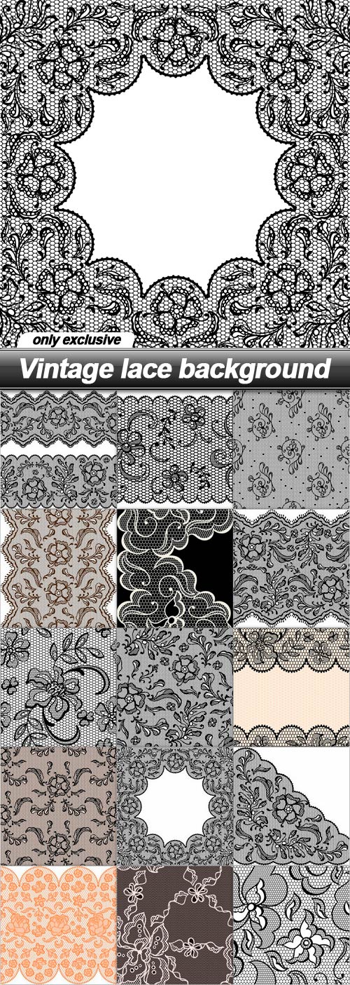 Vintage lace background - 15 EPS