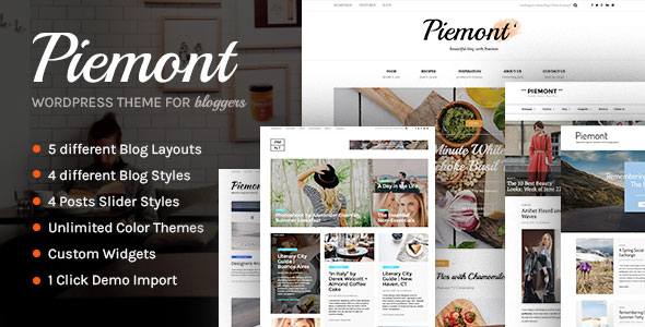 Nulled ThemeForest - Piemont v1.2.3 - Premium Responsive WordPress Blog Theme