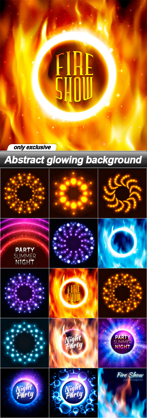 Abstract glowing background - 15 EPS