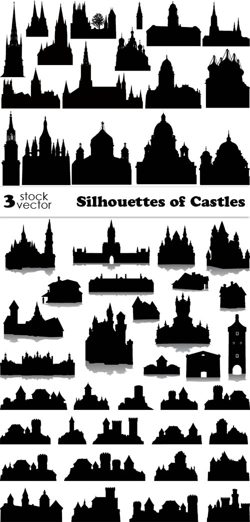 Vectors - Silhouettes of Castles