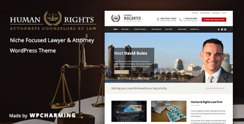 Download Nulled HumanRights v1.1.0 - Lawyer and Attorney WordPress Them  