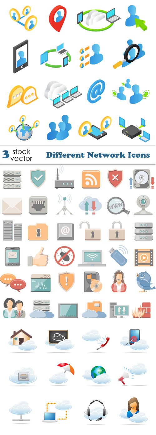 Vectors - Different Network Icons 2
