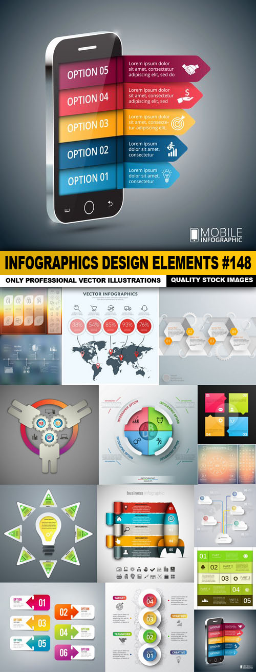 Infographics Design Elements #148 - 15 Vector