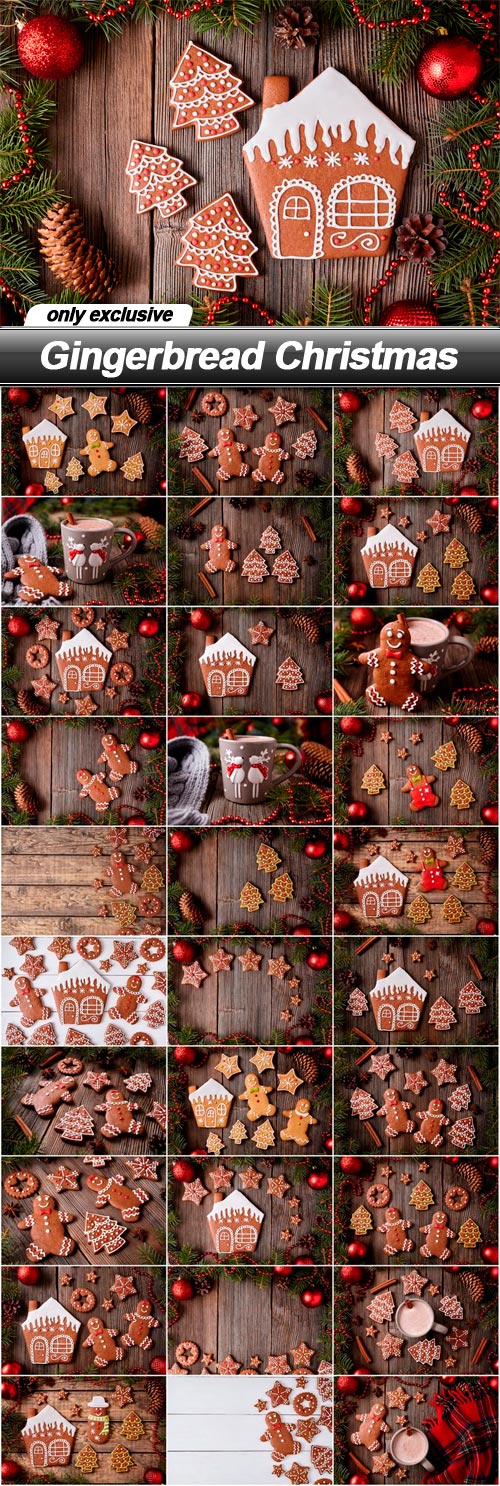 Gingerbread Christmas - 30 UHQ JPEG