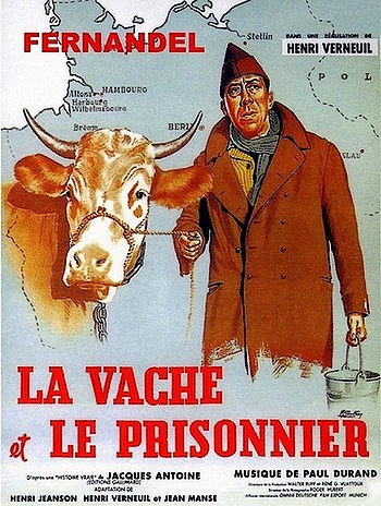 Корова и солдат / La vache et le prisonnier (1959) TVRip