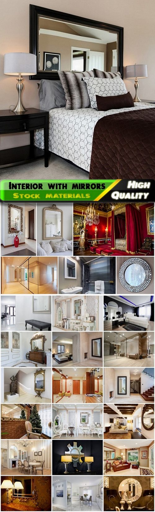 Creative home interior with mirrors - 25 HQ Jpg