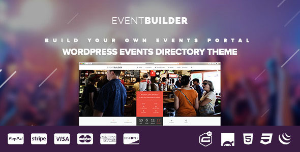 EventBuilder v1.0.5 - WordPress Events Directory Theme