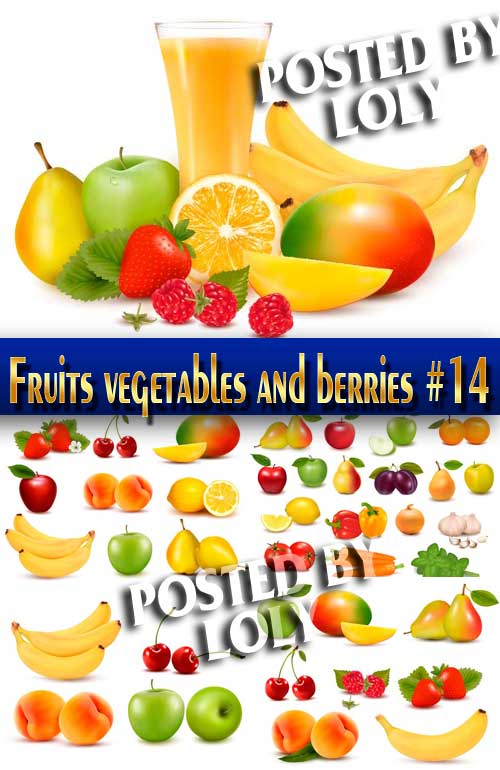 Фрукты овощи и ягоды #14 - Векторный клипарт