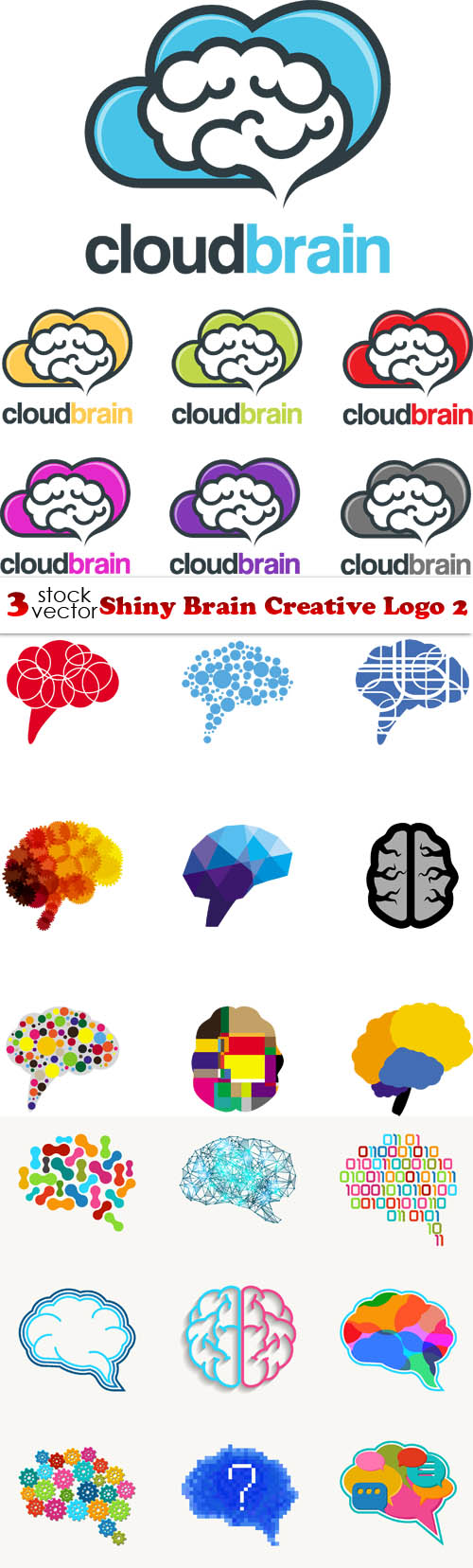 Vectors - Shiny Brain Creative Logo 2