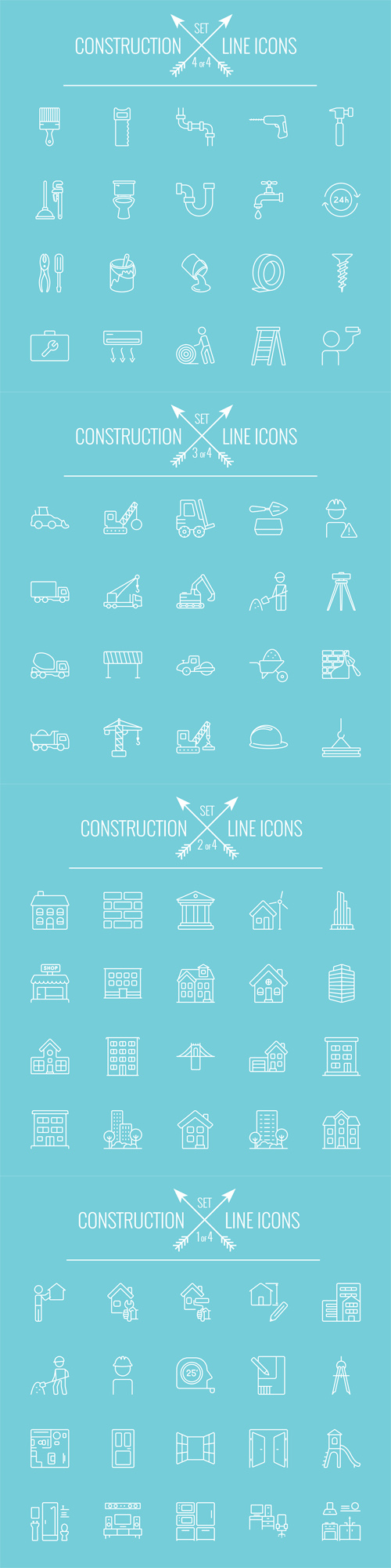 Construction icon set - Vectors