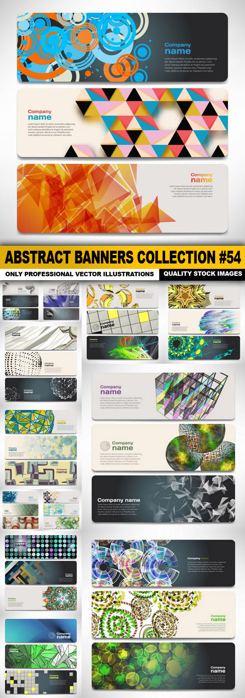 Abstract Banners Collection #54 - 18 Vectors