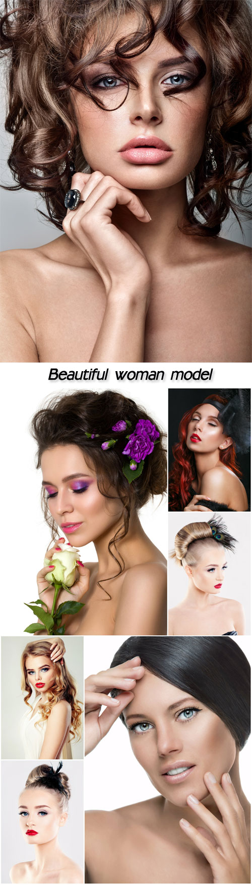 Beautiful woman model with professional makeup