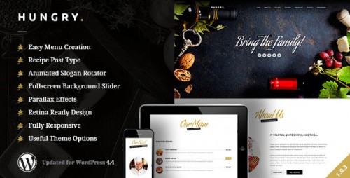 [GET] Nulled Hungry - A WordPress One Page Restaurant Theme product cover