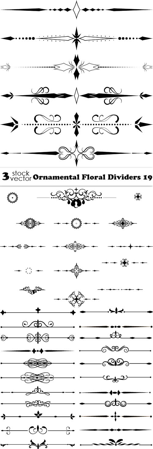Vectors - Ornamental Floral Dividers 19
