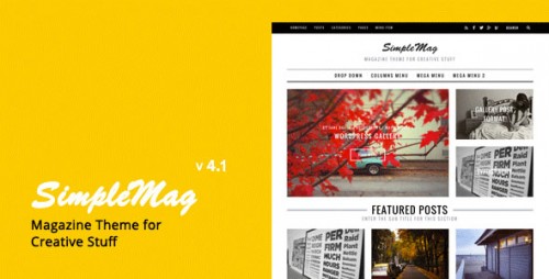 Nulled SimpleMag v4.1 - Magazine theme for creative stuff - WordPress Theme pic