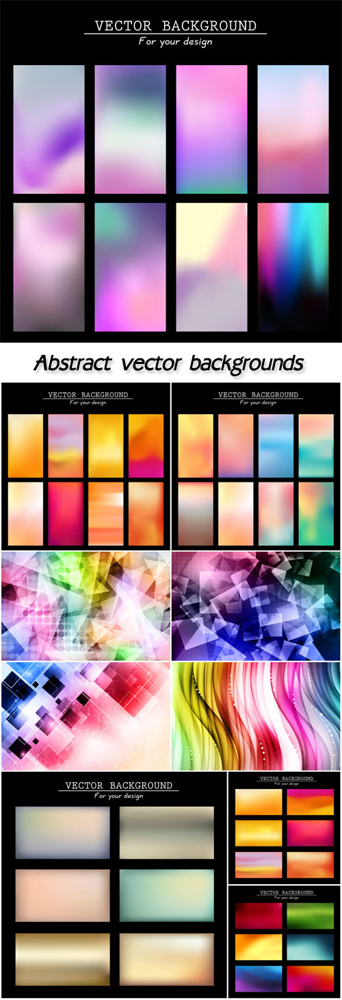 Abstract blurred vector backgrounds