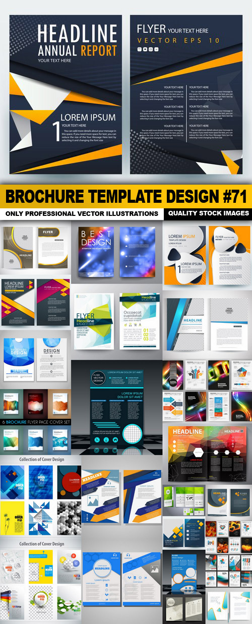 Brochure Template Design #71 - 25 Vector
