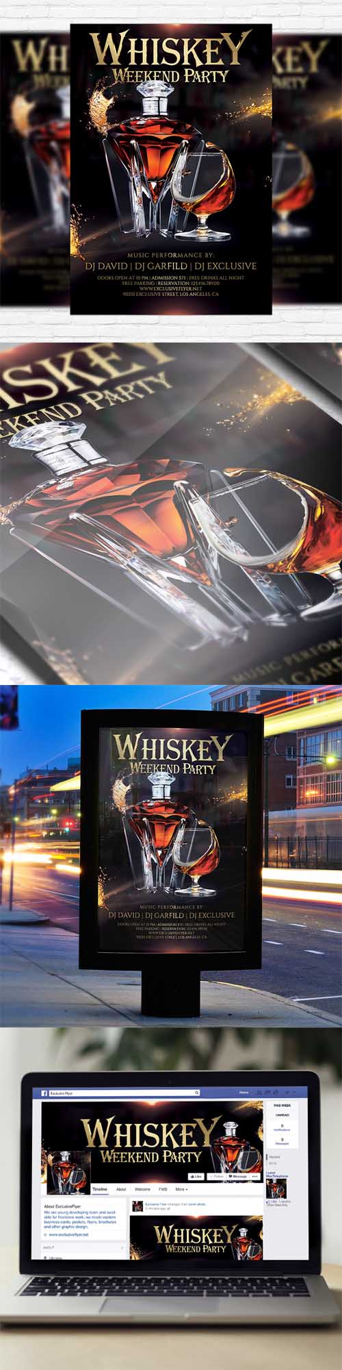 Flyer Template - Whiskey Weekend Party + Facebook Cover 5