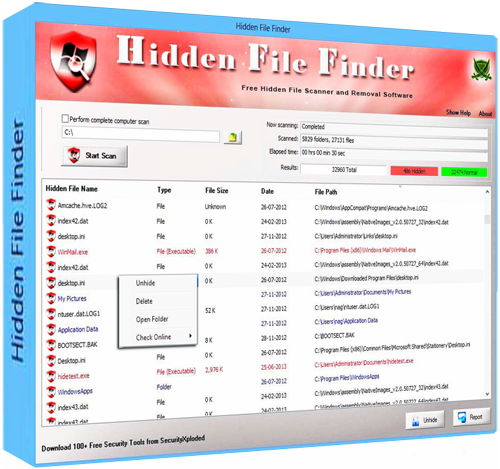 Hidden File Finder 6.0 Portable
