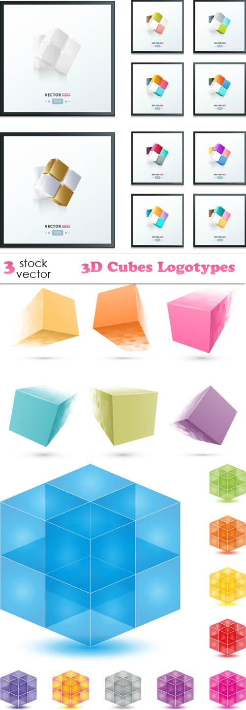 Vectors - 3D Cubes Logotypes