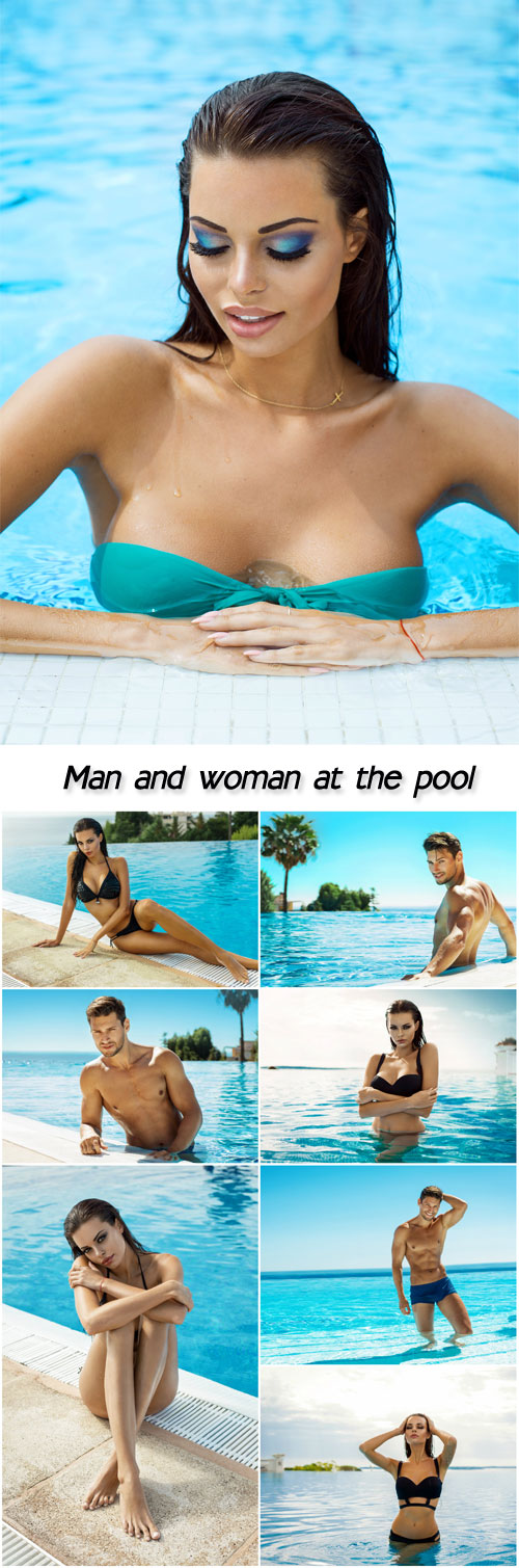 Man and woman at the pool