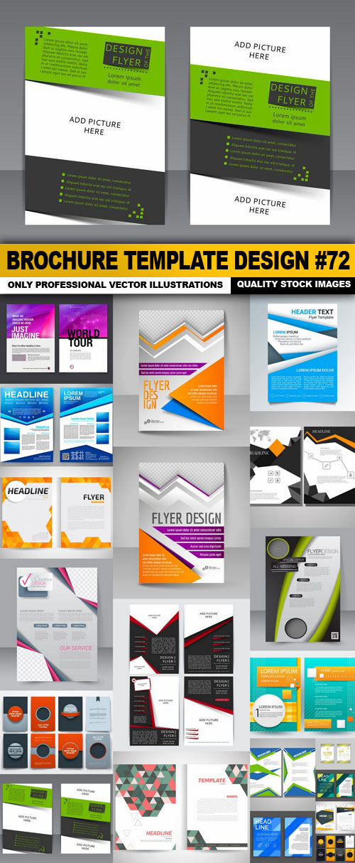 Brochure Template Design #72 - 25 Vector