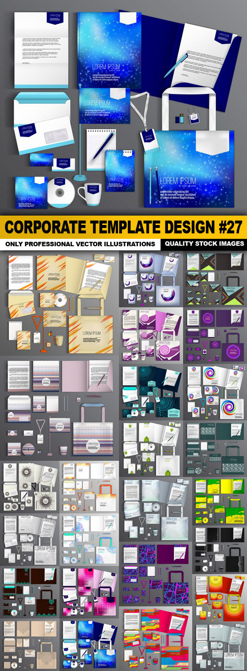 Corporate Template Design #27 - 25 Vector