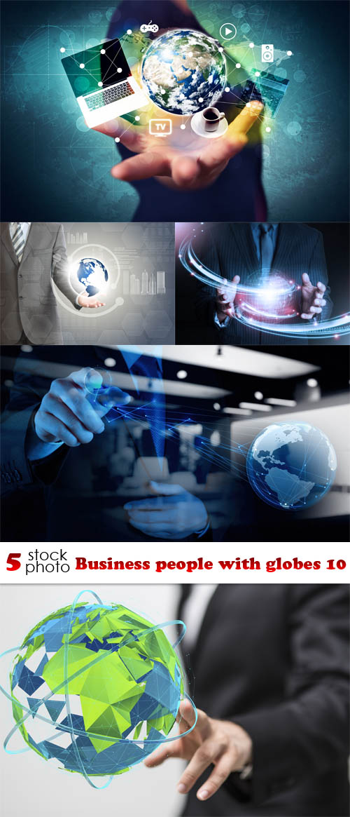 Photos - Business people with globes 10