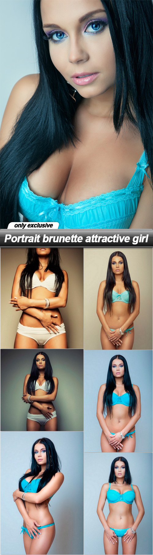 Portrait brunette attractive girl - 7 UHQ JPEG