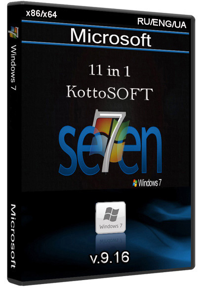 Windows 7 SP1 with Last Updates 11 in 1 (x86/x64) v.9.16 (RU/ENG/UA/2016/by KottoSOFT)