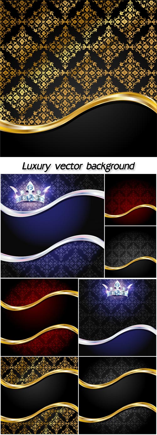 Luxury vector background with golden patterns